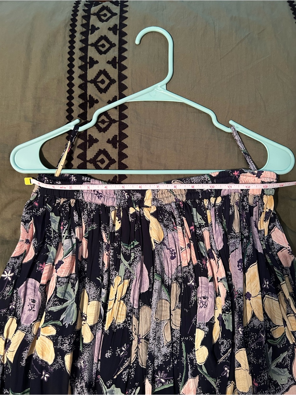 Floral Skirt - Navy with Yellow & Pink Floral Print - Picture 5 of 5